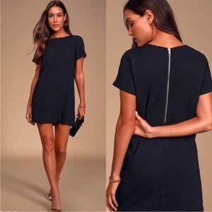 LULUs navy shift dress